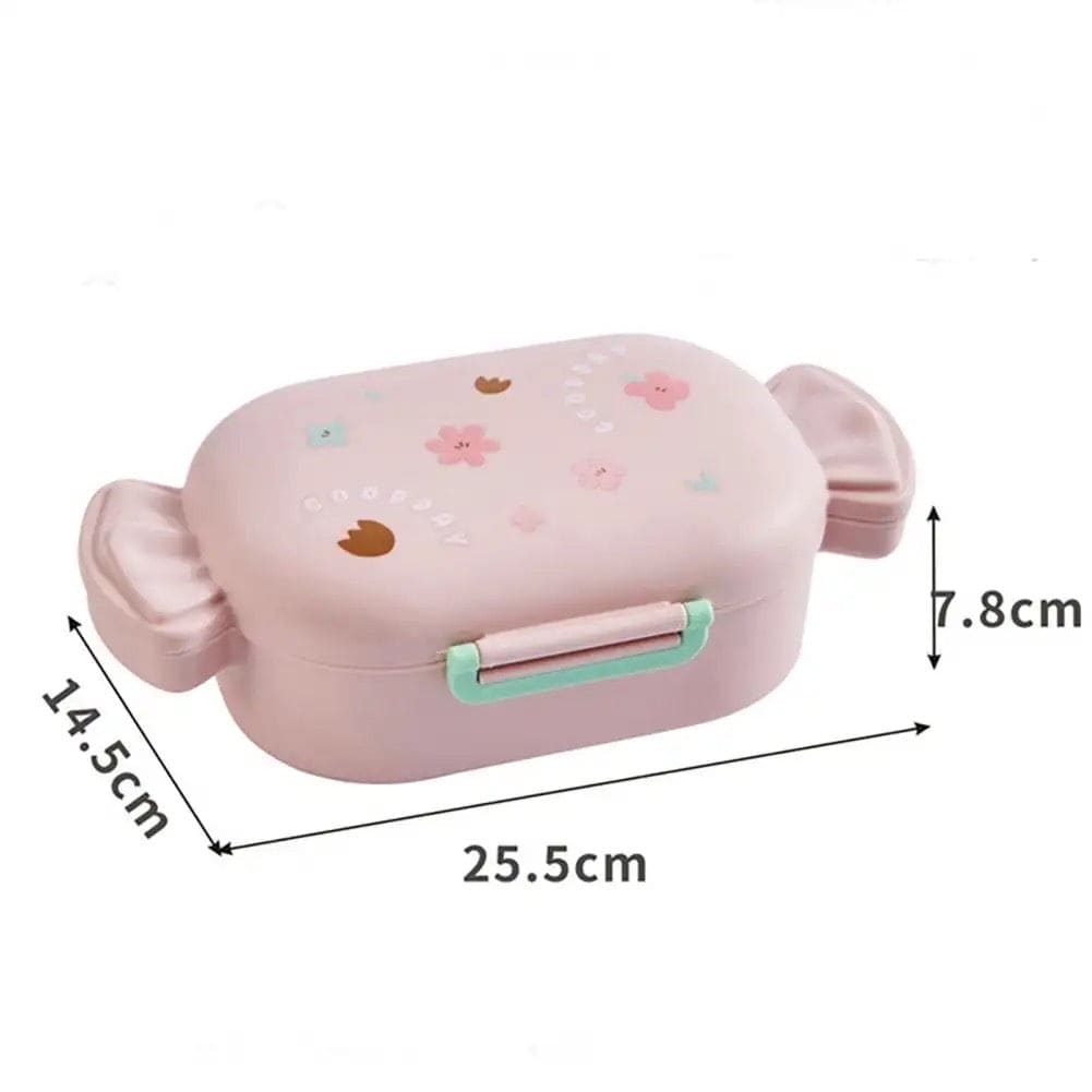 Candy Shaped Lunch Box, 2 Compartment Cute Lunch Container, Food Grade Plastic Lunch Box, Portable Hermetic Bento Box Candy Shaped Lunch Box, 2 Compartment Cute Lunch Container, Food Grade Plastic Lunch Box, Portable Hermetic Bento Box